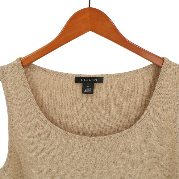 St. John Santana Knit Scoop Neck Shell Cami Tank Top M - Picture 2 of 4